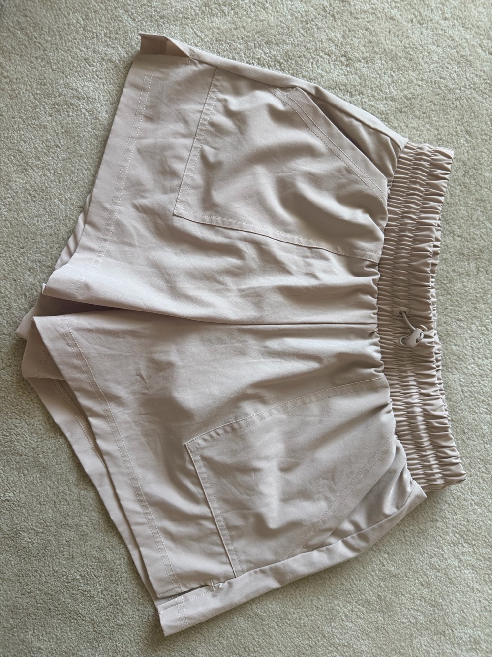 Spyder Women's Beige Elastic-Waist Athletic Shorts